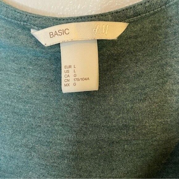 H&M Green V-Neck Dress Size Large - Picture 3 of 5